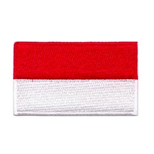Bordir PATCH ON Iron Patch and Sew BENDERA INDONESIA 7x5cm Bordir Tempel Emblem High Quality Premium
