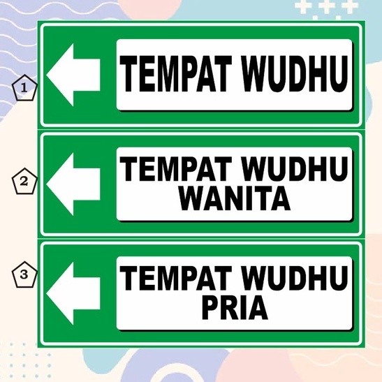 

STIKER ARAH TEMPAT WUDHU