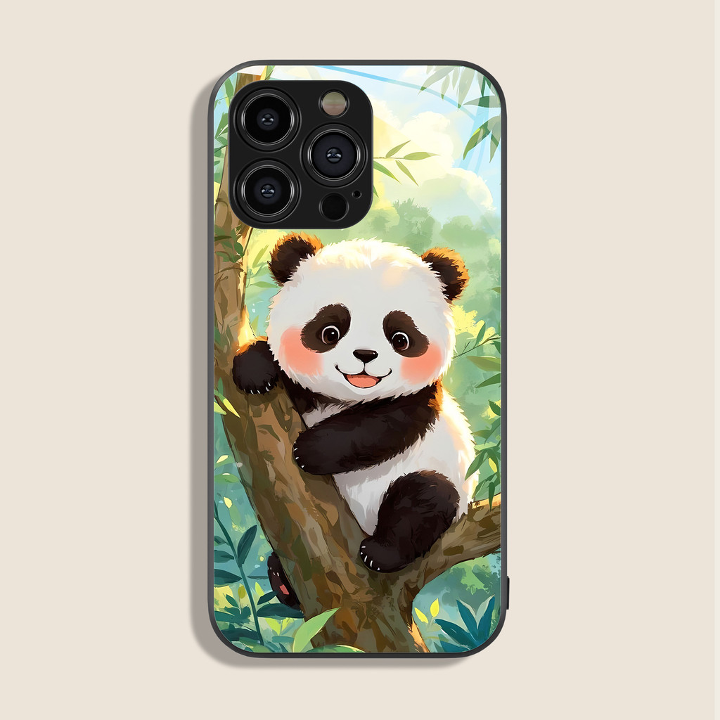 CH555 Case Panda Premium for iPhone 11 12 13 14 15 16 Pro Max Mini Case iP 7 8 Plus Xs Xr Aesthetic 