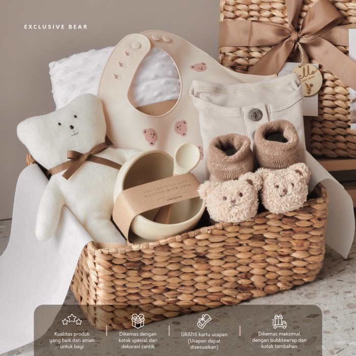 

[New Arrival]Promo!!! Exclusive baby gift set | Newborn baby gift set | kado lahiran bayi - Exc. Bear