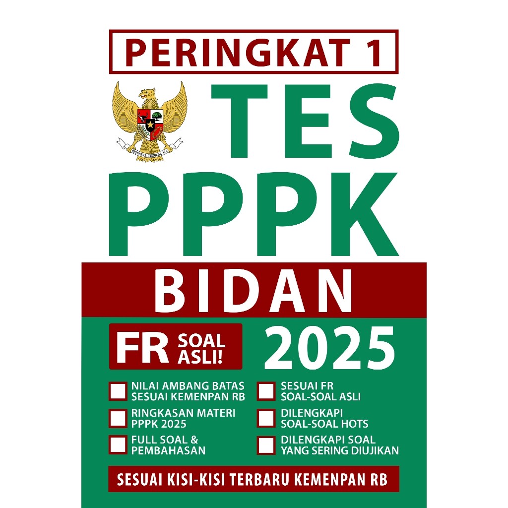 Buku PPPK BIDAN 2025 - Soal PPPK BIDAN 2025 - Buku Original Soal dan Pembahasan - Media Eduka