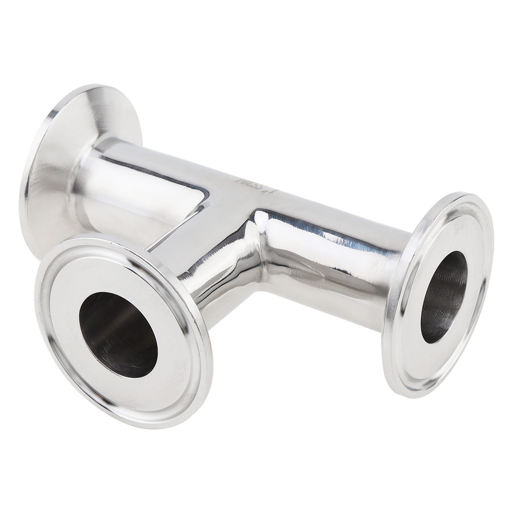 Clamp Tee 3 Way 304 Stainless Steel Pipe OD Sanitary Fitting Fit for 1.5-Inch Tri Clamp 25mm OD T Jo
