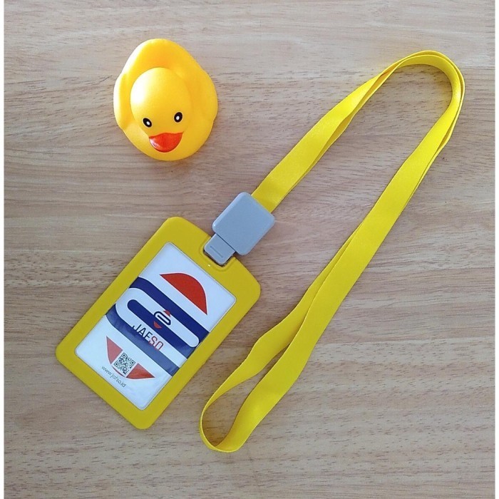 

[BUY NOW] Jafso name tag id card holder Tali Yoyo Lanyard Tarik - Kuning
