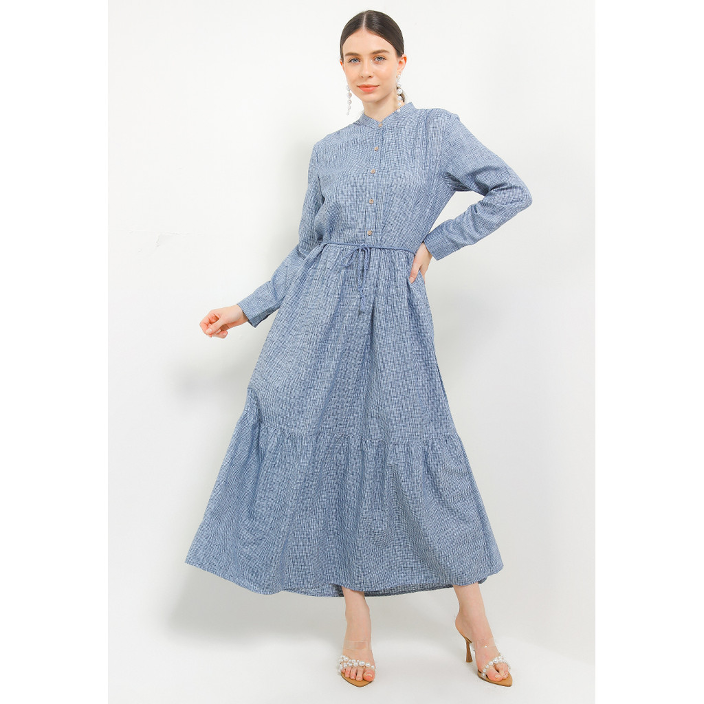 X EIGHT Fritha Dresses - Gamis Motif Kotak Kecil Couple Collection