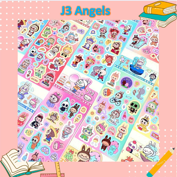 

J3 - Stiker blink labubu capybara Sticker motif lucu