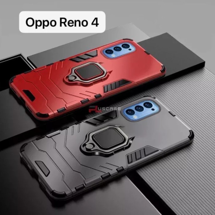 OPPO RENO 4 CASE ROBOT ARMOR IRING STANDING CASE #SNWIRC