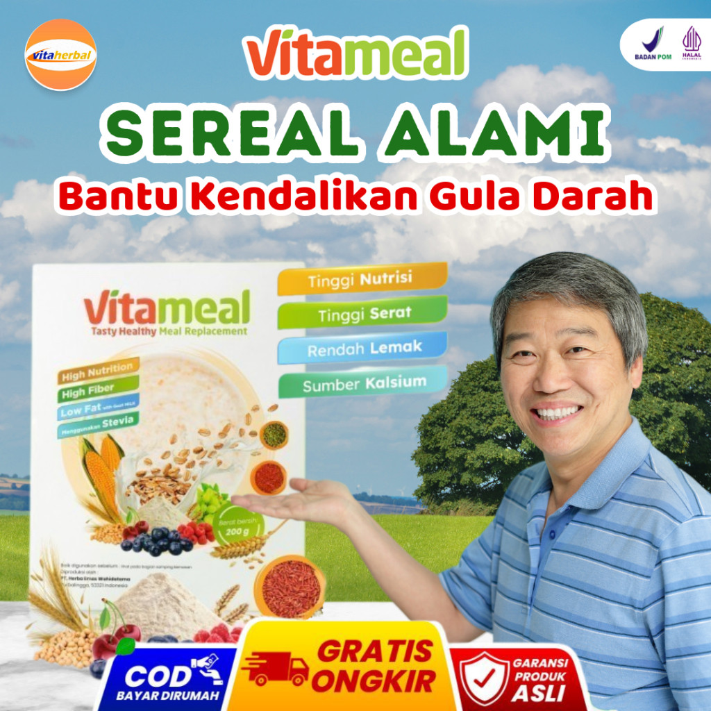 

TERJAMIN VITAMEAL Sereal Multigrain Pengganti Nasi Herbal Alami Mencegah Diabetes Menurunkan Gula Darah Fitamil Tanpa Efek Samping