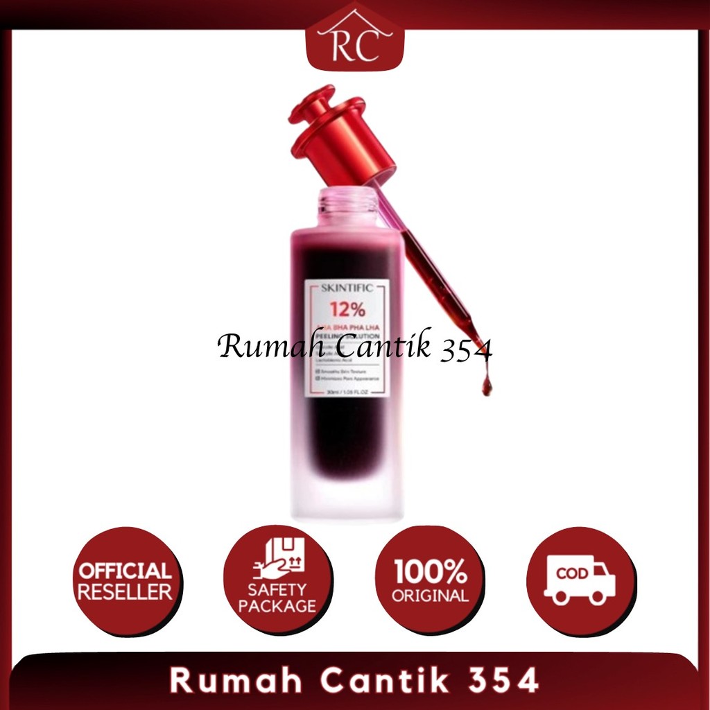 Rumah Cantik 354 SKINTIFIC 12% Acid Peeling Solution Serum 30ml | Eksfoliasi Essence Wajah Mengangka