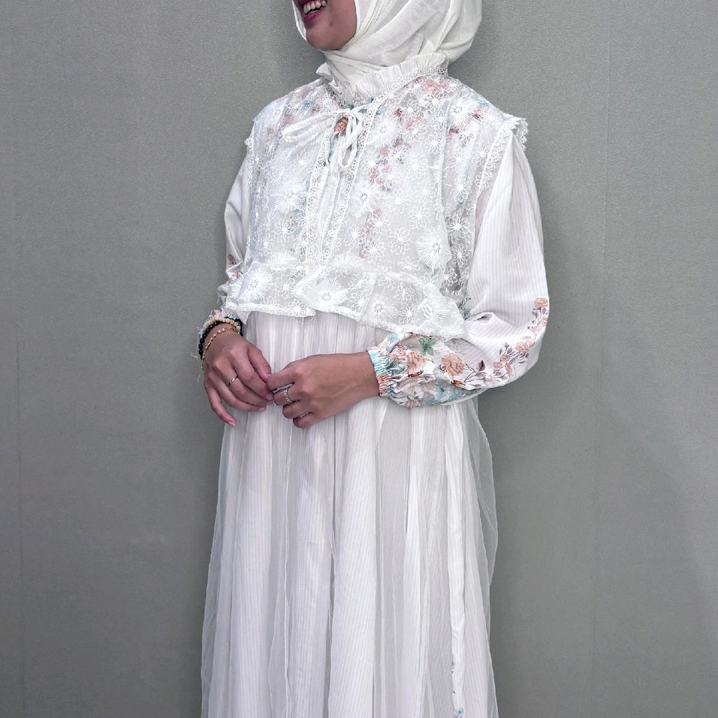 Gamis Modern Busui Frendlu +Tile brukat lepas pasang