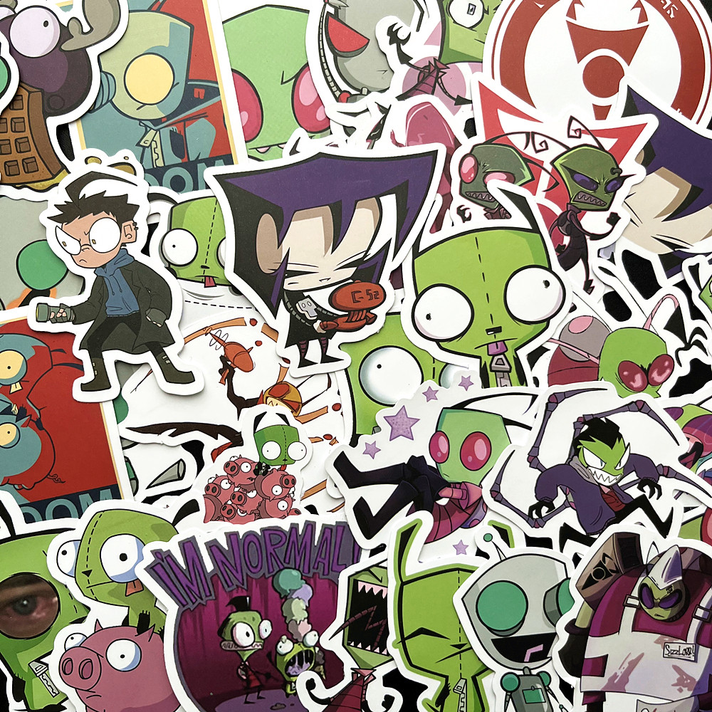 

10/50PCS Invader Zim Stickers Paster Cartoon Characters Anime Funny Decals Scrapbooking Diy Phone Laptop Waterproof Decorations