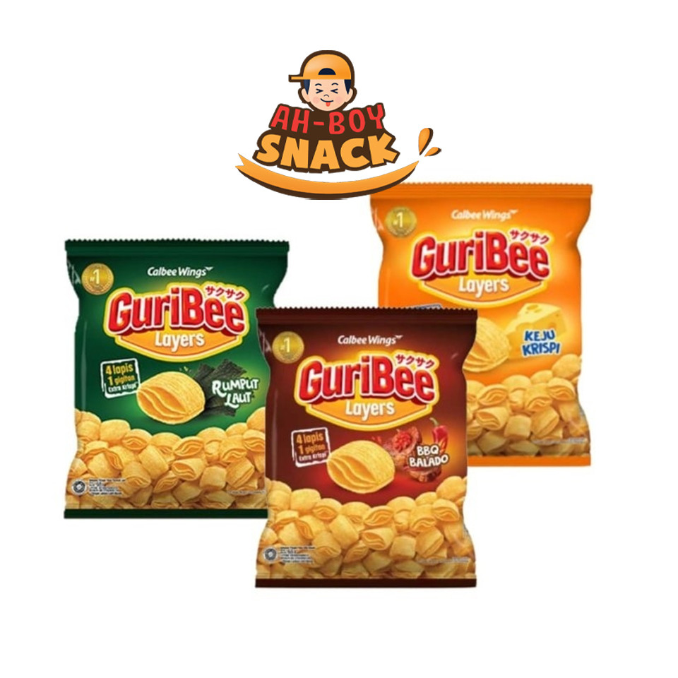 

GURIBEE LAYERS CHIKI 65 GRAM - VARIAN BBQ BALADO - 4 LAYERS DALAM 1X GIGITAN