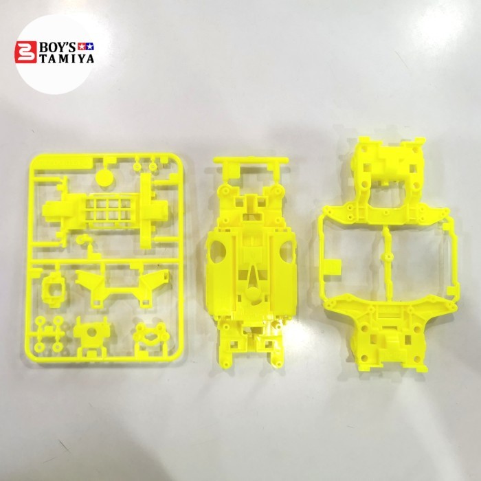 Tamiya MS Chassis Set (Yellow Fluorescent)