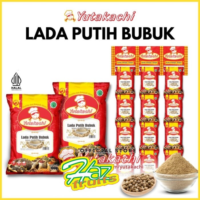 

Lada Putih Bubuk Yutakachi White Pepper Powder - 100 Gram