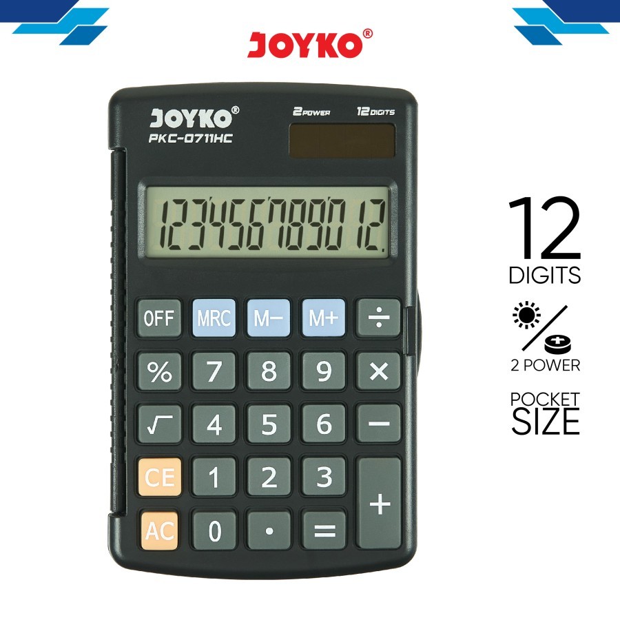 

Kalkulator Saku PKC 0711HC Cek Koreksi - Pocket Calkulator 12 Digits Big Display