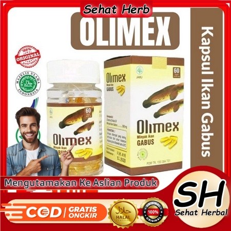 [AGEN RESMI ] KAPSUL OLIMEX ORIGINAL - OLIMEX Minyak Ikan Kutuk Olimex 60 Kapsul Olimex Mempercepat 