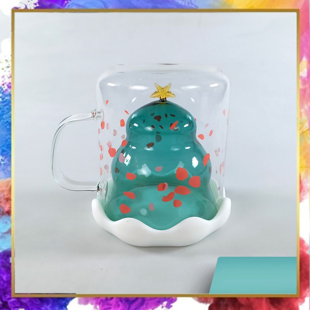 

Arshen Gelas Cangkir Pohon Natal Christmas Tree Cup Double Wall 300ml - AR16