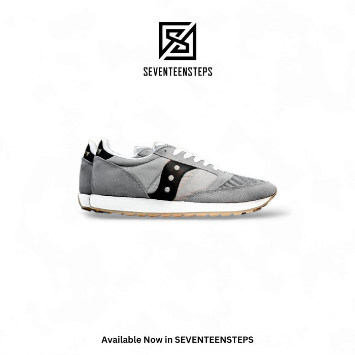 Sepatu Sneakers Saucony Jazz Vintage Original Grey Black Gum Terlaris