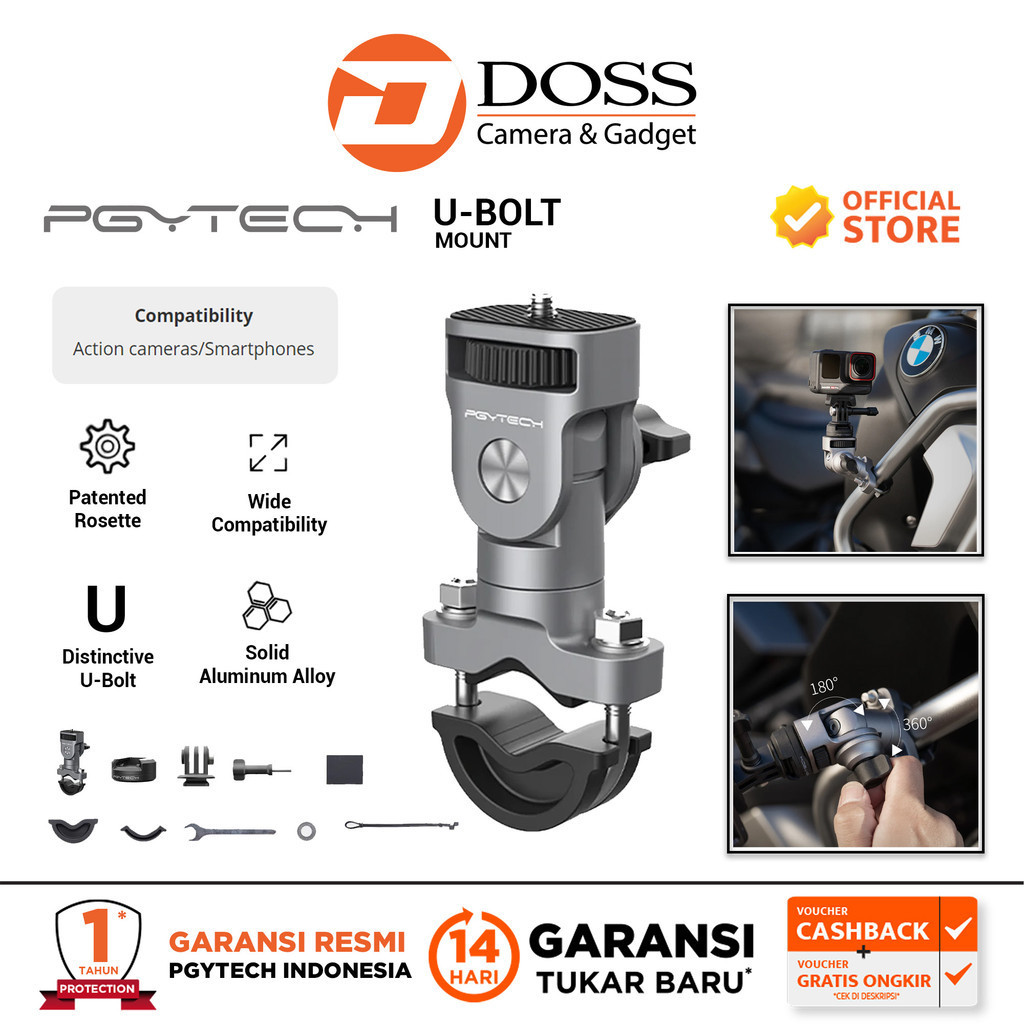 PGYTECH U-Bolt Mount for Action Cam & Smartphone