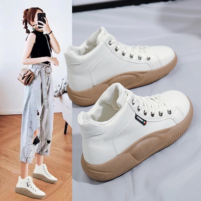 TOP LV0272 Sepatu Sneakers Boots  Bertali Wanita Quality Sneakers Shoes  Fashion Ala Korean Kekinian