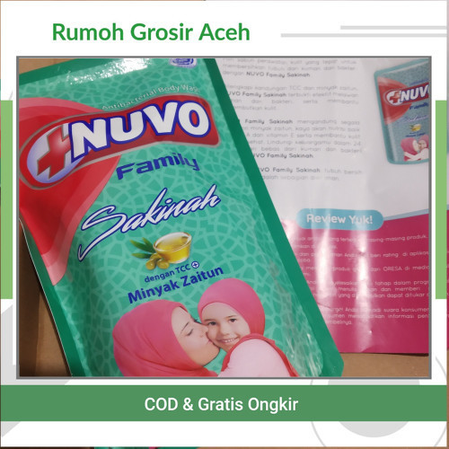 (RUMOH) Nuvo Sabun Mandi Cair Sakinah Pouch 400 ml - Wings