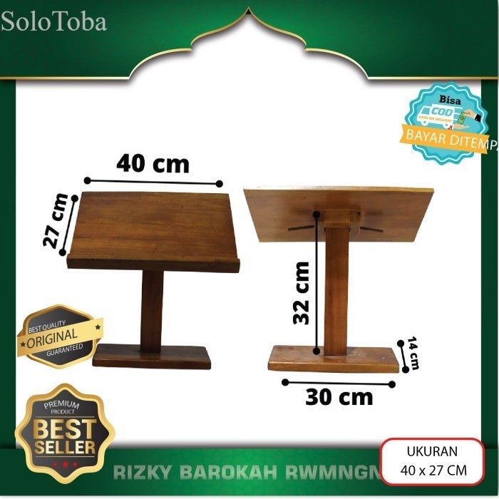 

Rehal Standing Kayu Rekal Standing Meja 40 X 27 Cm Stand Baca Al Quran murah