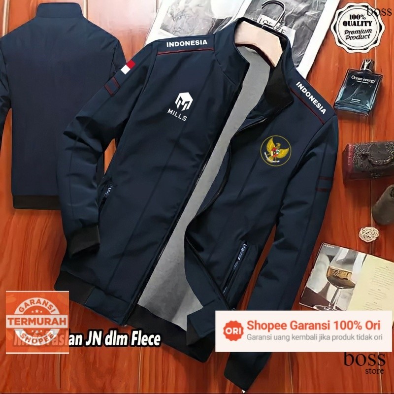 JAKET MILLS GARUDA INDONESIA JAKET CUSTOM SABLON