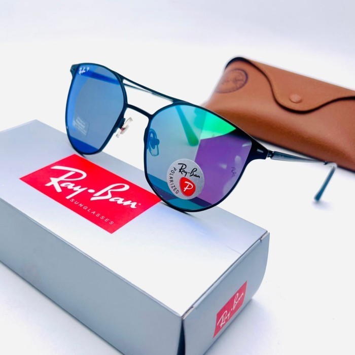 Kacamata rayban sunglass pria/wanita lensa blue polarized+UV400 antiradiasi -