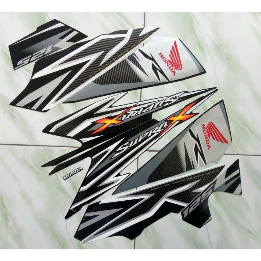 stiker ori striping motor honda supra x 125 2012
