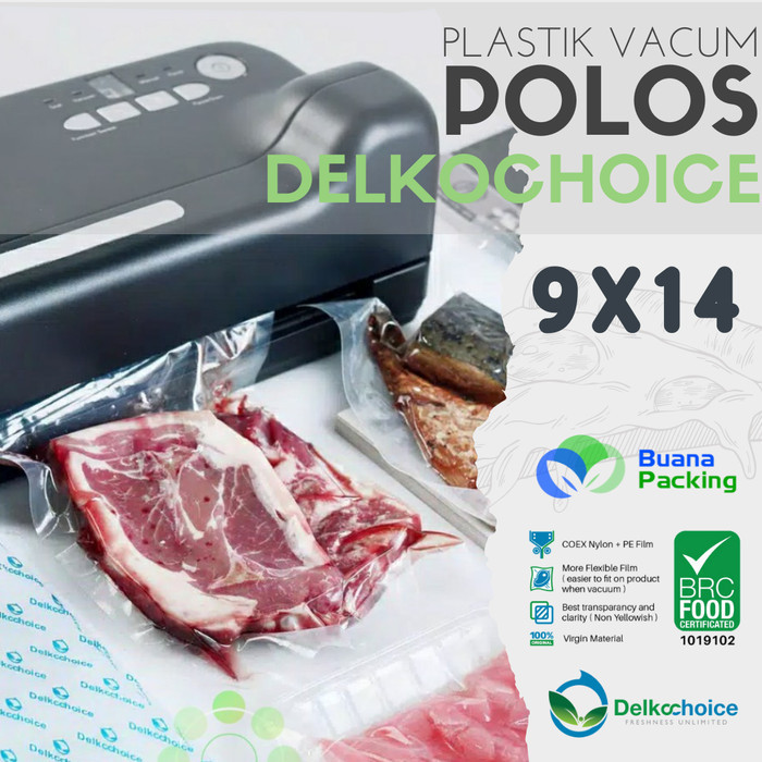 PLASTIK VAKUM VACUUM BAG SEALER MAKANAN POLOS DELKOCHOICE