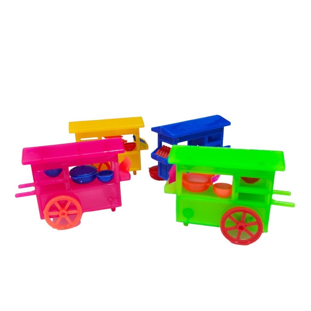 STIPPPA Mainan Miniatur Gerobak Bakso Mini Mainan Edukasi Anak Peran Masak