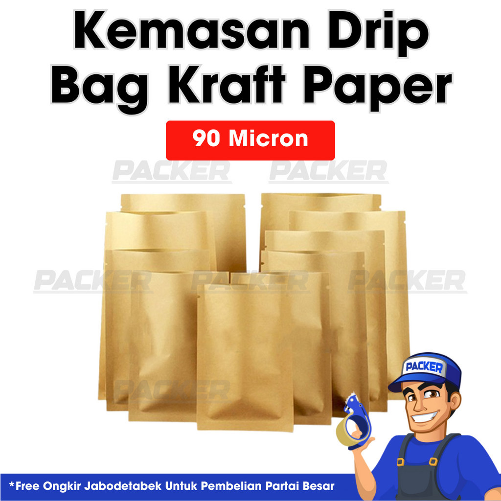 Kemasan Drip Bag Kraft Paper Sachet Craft Bungkus Saset Makanan Teh Kopi