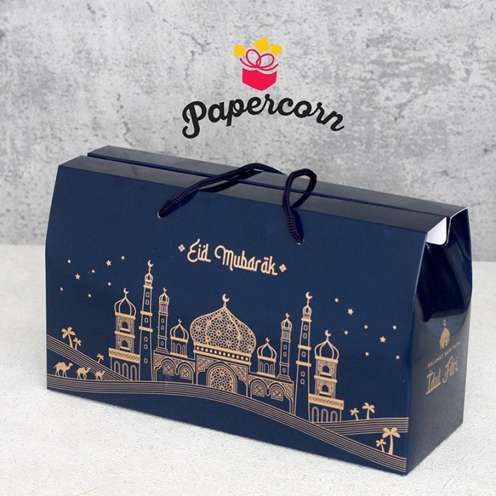 

Gable Box Lebaran -Idul Fitri Navy Mosque Muat 3 Topls Silinder 800 gr