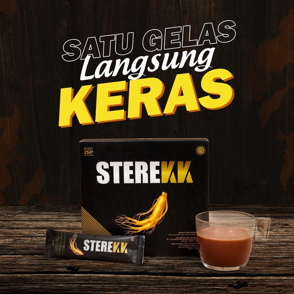 

Sterekk Sachet Original - Minuman Herbal Penambah Stamina Pria | Rasa Coklat Swiss Plus Ginseng Korea