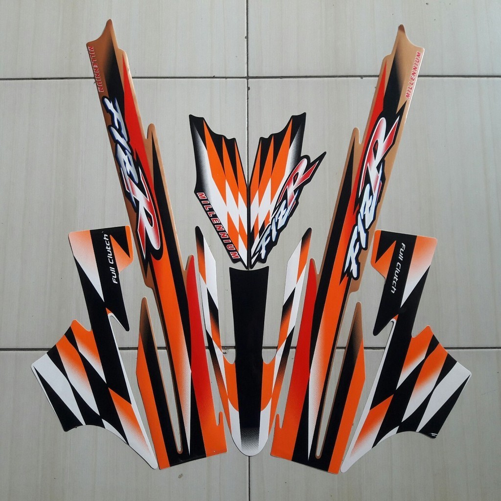 striping motor stiker yamaha F1ZR milenium orange