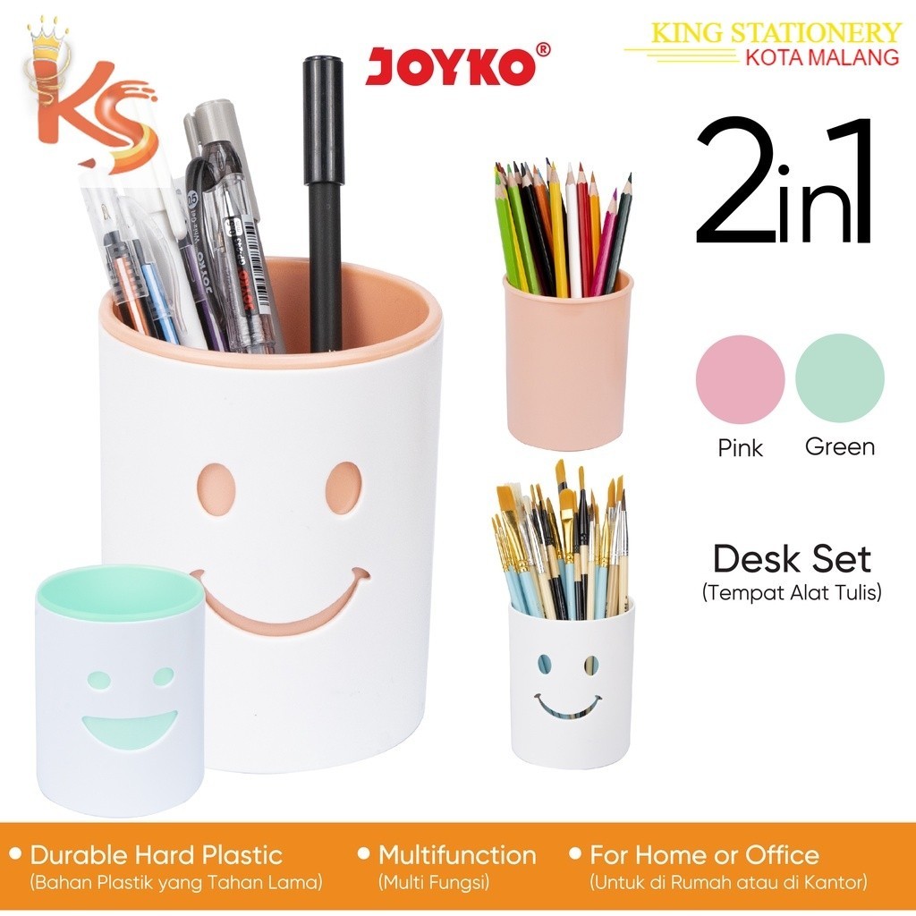 

(KS) Tempat Alat Tulis Meja Desk Set Pen Holder DS-56 2 In 1