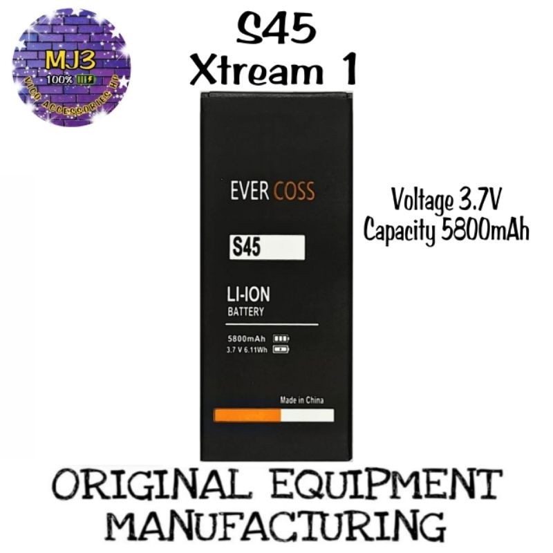 Baterai Evercoss ORIGINAL S45 Xtream 1 battery batre