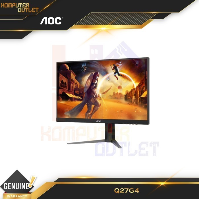 Aoc 27" Aegis Q27G4 IPS Panel 1ms 165Hz QHD Gaming Monitor Led