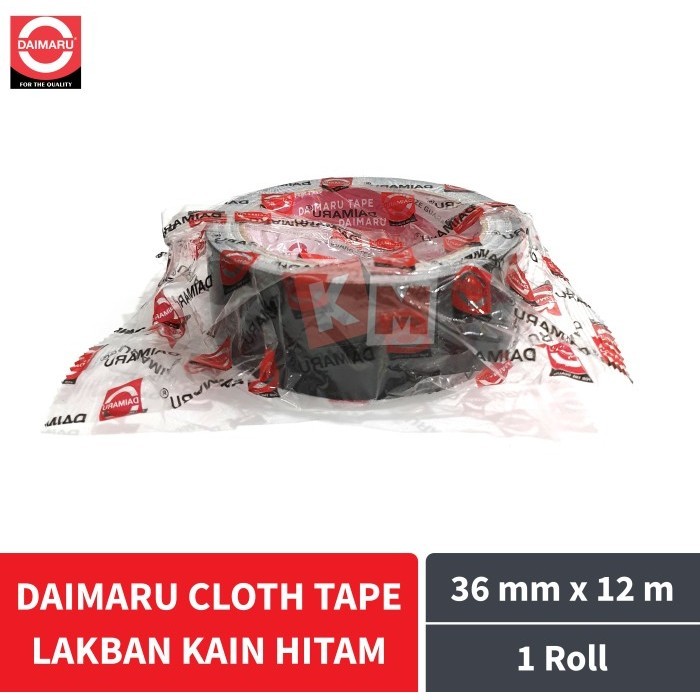 

Lakban Kain Hitam Daimaru Cloth Tape 36 mm / 1.5 Inch x 12 m meter