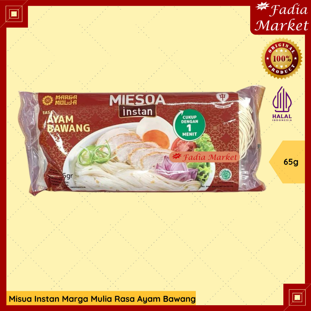 

Misua Mie Instan Rasa Ayam Bawang Marga Mulia 65g