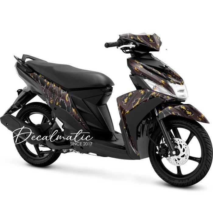 Decal Mio M3 Full Body Stiker Full body Motor Mio Z Sticker Mio 125 Doreng Coklat Hitam