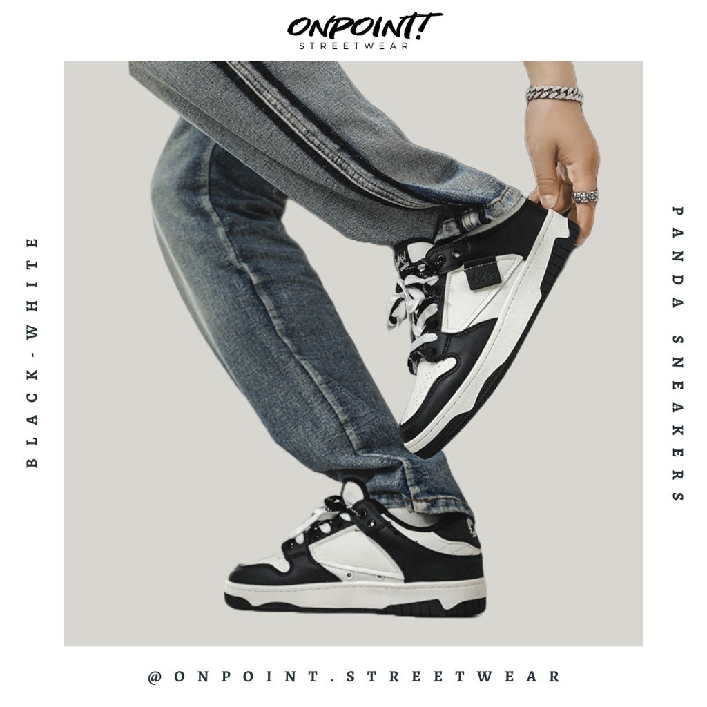 Panda sneakers (black) - sepatu sneakers pria korea original streetwear sneakers putih sepatu wanita