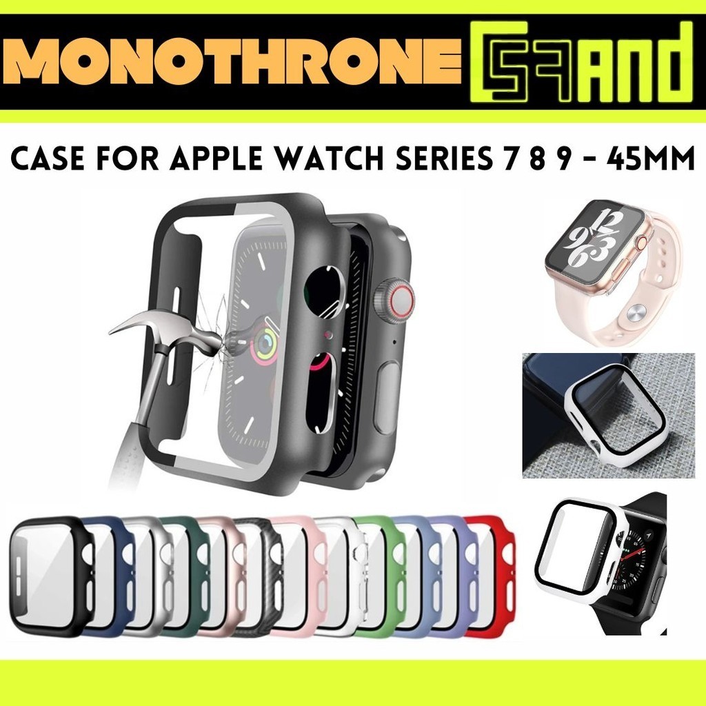 Case Tempered Glass Apple Watch Series 7 8 9 45mm Apple Watch Iwatch