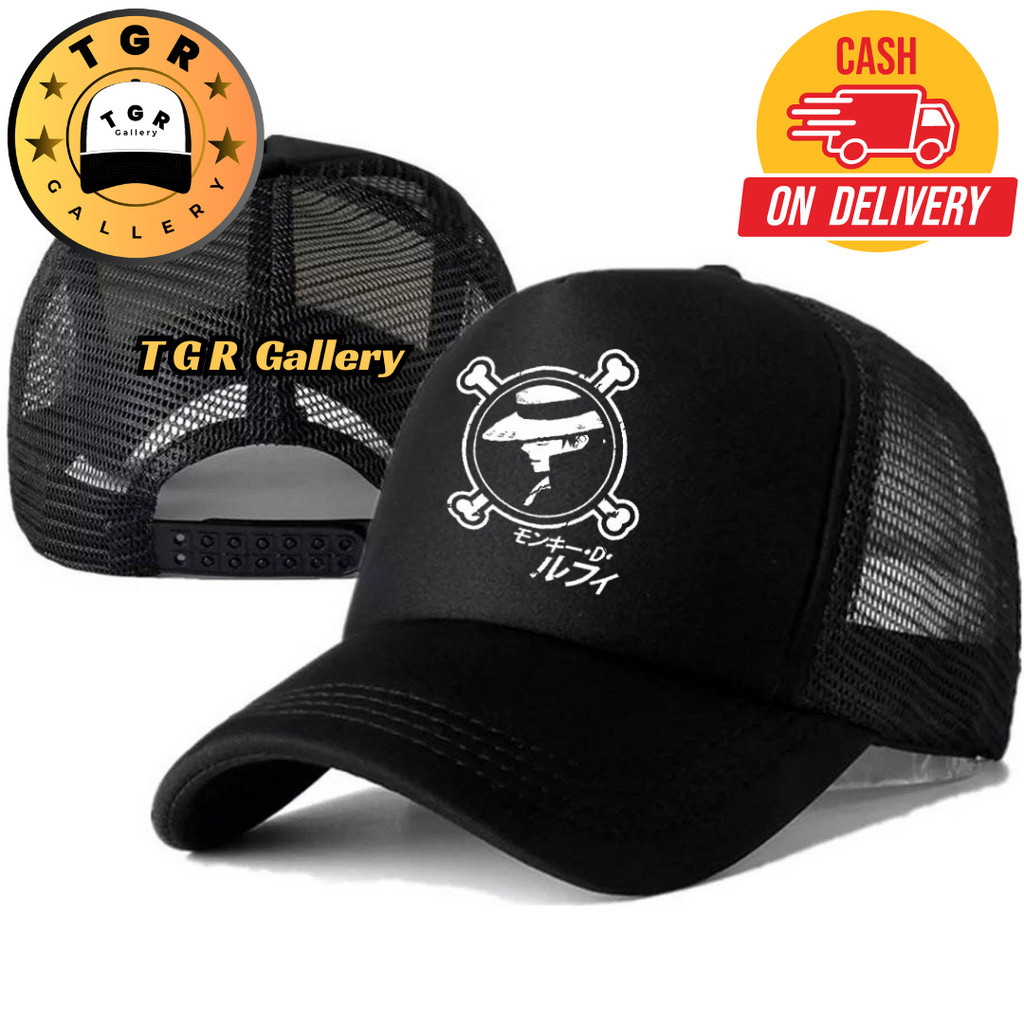 TGR Gallery Topi Trucker ONE PIECE - Topi Distro ONE PIECE Logo - Topi ONE PIECE Premium - Topi Pria
