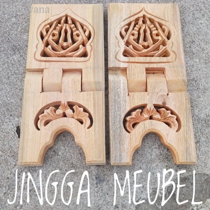 

Rekal Alquran Meja Ngaji Motif Ukir Kaligrafi IkroqKayu Solid Mahogany murah