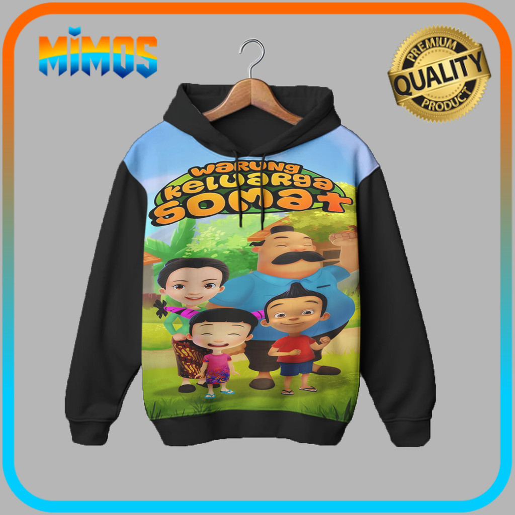 Hoodie Anak Animasi Keluarga Somat 3D Kartun Keluarga Somat 06CD005 _JA Untuk Usia 1-12 Tahun - Mimo