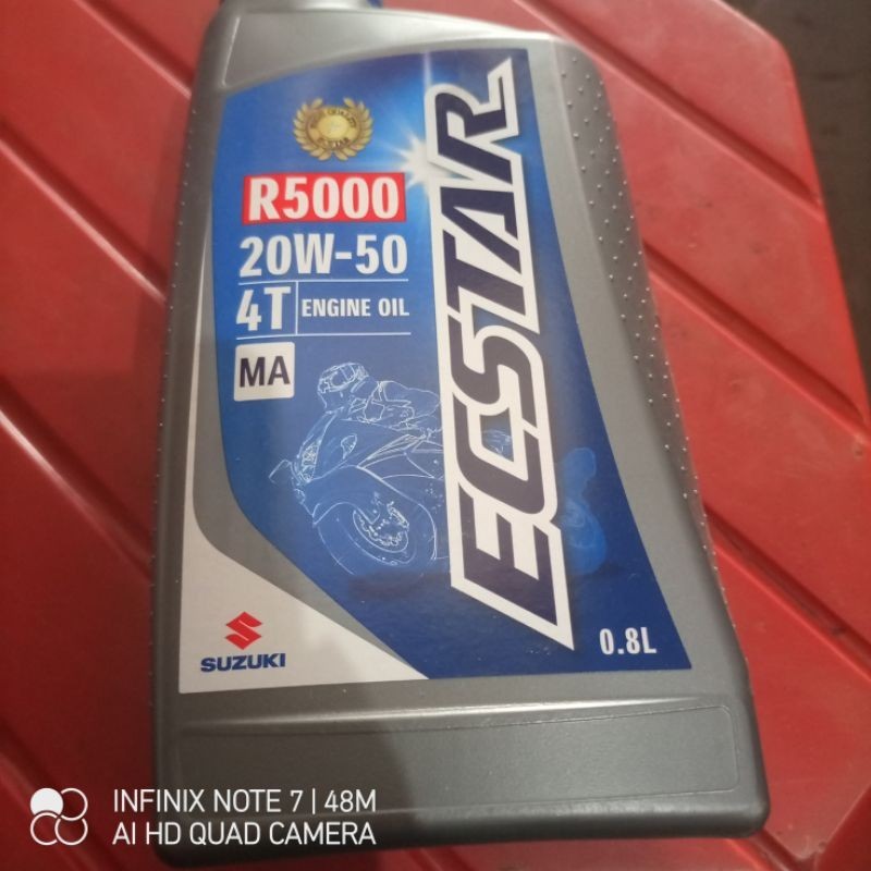 oli mesin 20w 50 ecstar Suzuki 0,8l