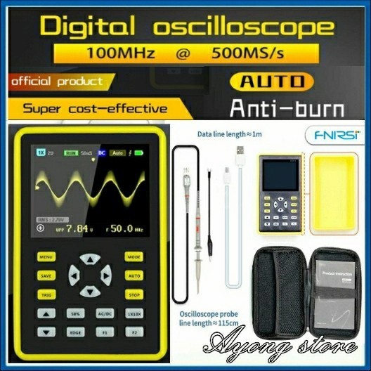 Osiloskop Digital Osciloscope Portable Oscilloscope 100 MHz 500MS/s