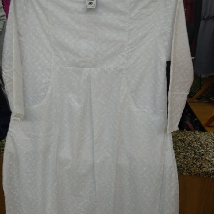 Gamis Putih Katun Paris - Gamis Ihrom - Perlengkapan Haji Wanita