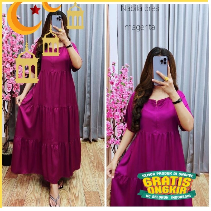 DRESS NABILA/NABILA DRESS/DRESS LUCU/DASTER ARAB/HOMEDRESS BUSUI JUMBO/GAMIS SANTAI/DRESS SANTAI BUS