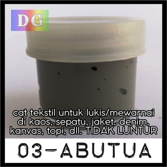 

CAT KAIN/ CAT SEPATU/ Cat Lukis / Sablon / Tekstil utk kain - Abuabu Tua